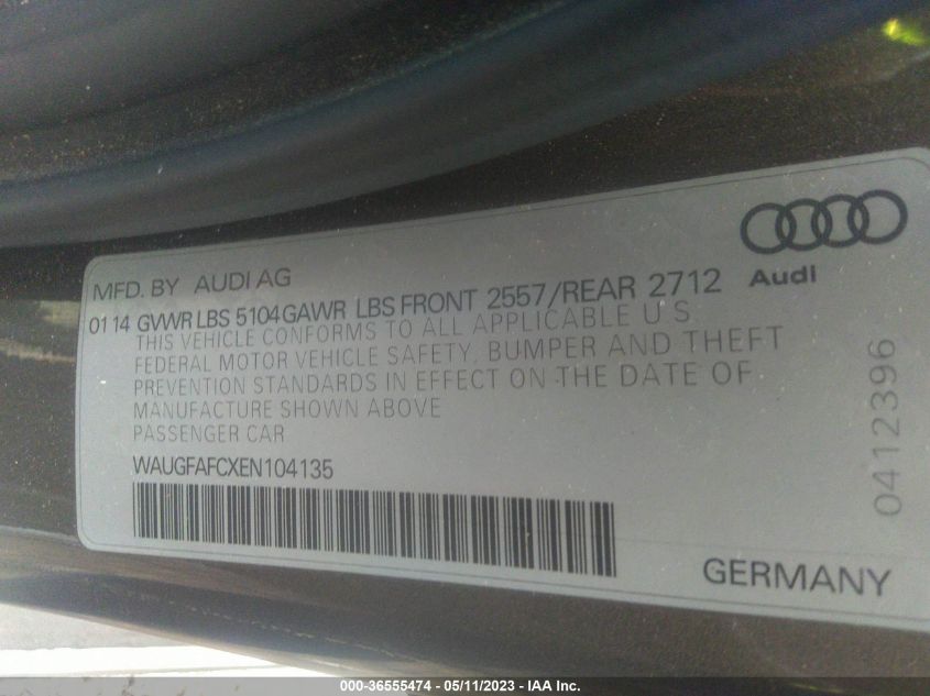 2014 AUDI A6 2.0T PREMIUM PLUS - WAUGFAFCXEN104135