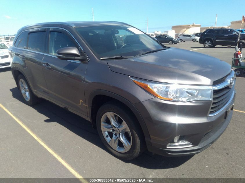 2015 TOYOTA HIGHLANDER LIMITED - 5TDDKRFH2FS212501