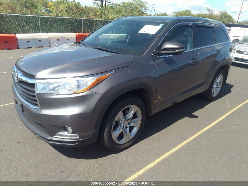 2015 TOYOTA HIGHLANDER LIMITED - 5TDDKRFH2FS212501