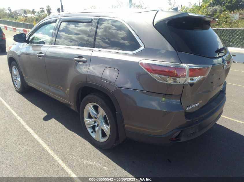 2015 TOYOTA HIGHLANDER LIMITED - 5TDDKRFH2FS212501