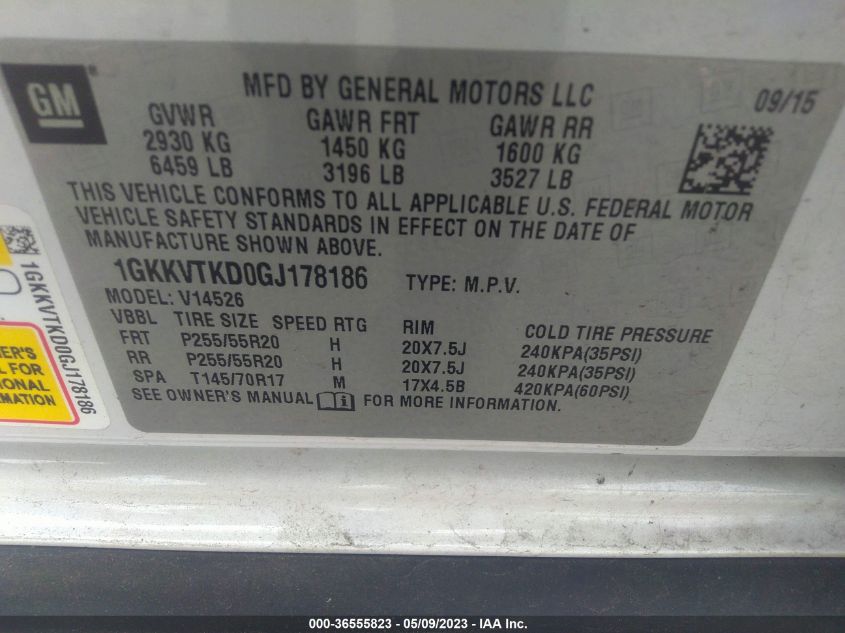 2016 GMC ACADIA DENALI - 1GKKVTKD0GJ178186