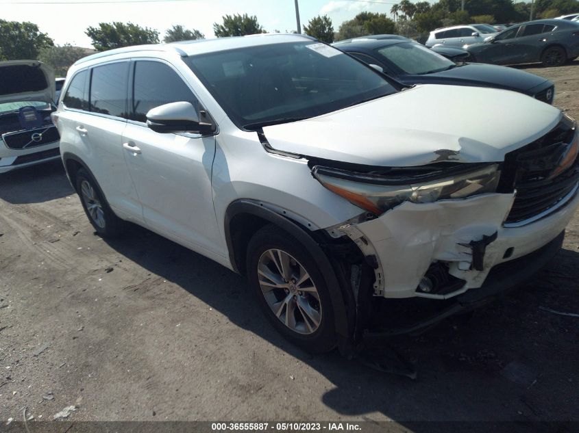 2015 TOYOTA HIGHLANDER XLE - 5TDKKRFH7FS060321