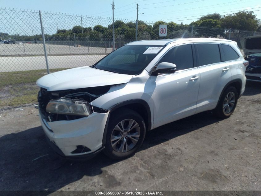 2015 TOYOTA HIGHLANDER XLE - 5TDKKRFH7FS060321