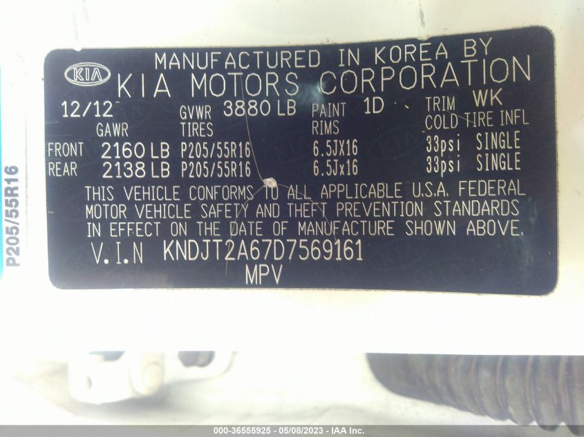 2013 KIA SOUL + - KNDJT2A67D7569161