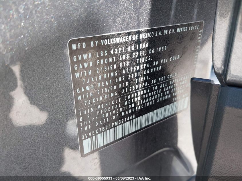 2023 VOLKSWAGEN TAOS SE - 3VVEX7B21PM321448