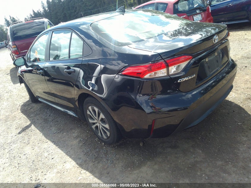 VIN JTDEAMDE2MJ020377 2021 TOYOTA COROLLA HYBRID LE
