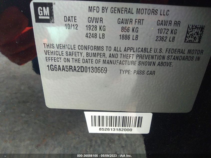 2013 CADILLAC ATS - 1G6AA5RA2D0130669