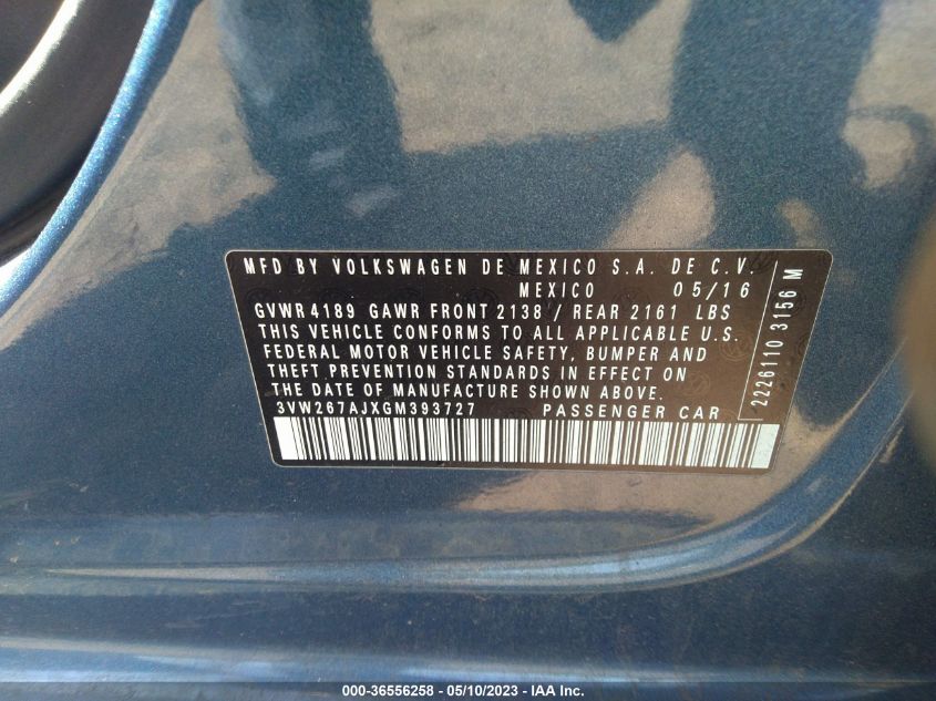 2016 VOLKSWAGEN JETTA SEDAN 1.4T S - 3VW267AJXGM393727