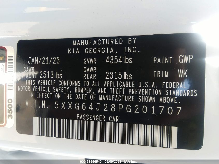2023 KIA K5 GT-LINE - 5XXG64J28PG201707