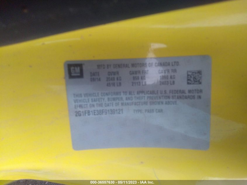 2015 CHEVROLET CAMARO LS - 2G1FB1E38F9139121
