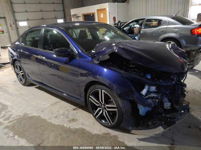 2016 HONDA ACCORD SEDAN SPORT - 1HGCR2F60GA030891
