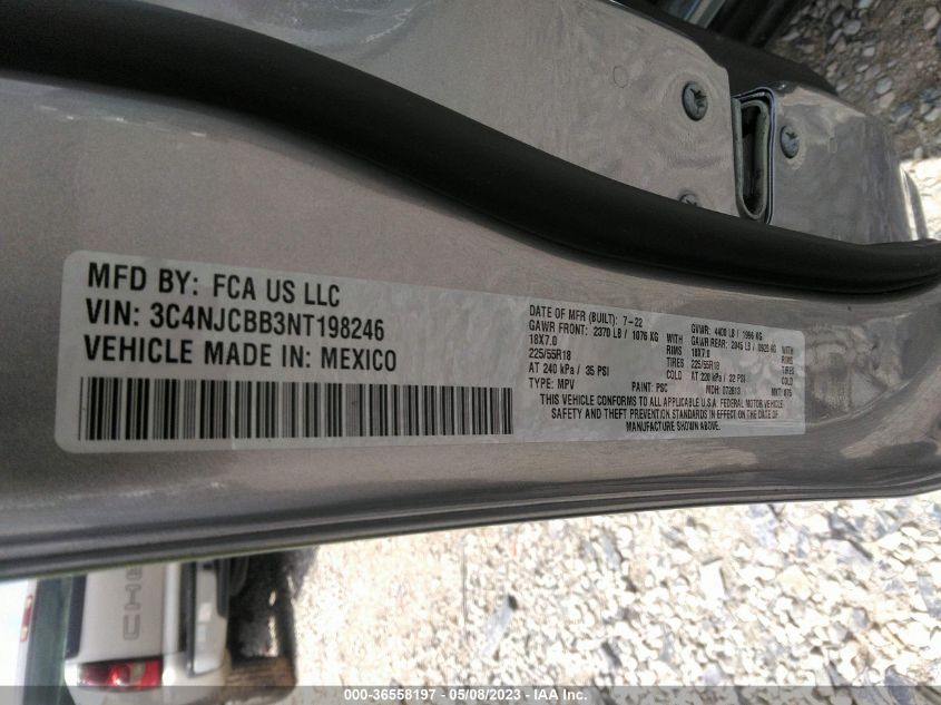 2022 JEEP COMPASS ALTITUDE - 3C4NJCBB3NT198246