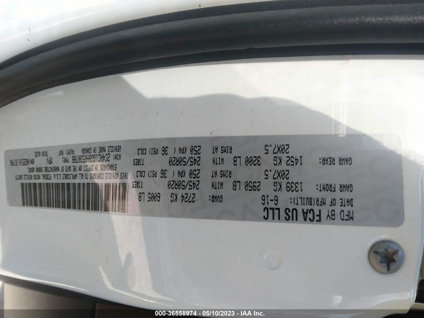 2017 CHRYSLER PACIFICA LIMITED - 2C4RC1GG8HR530788