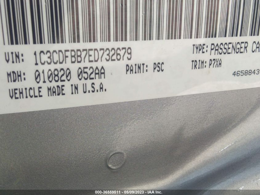 2014 DODGE DART SXT - 1C3CDFBB7ED732679