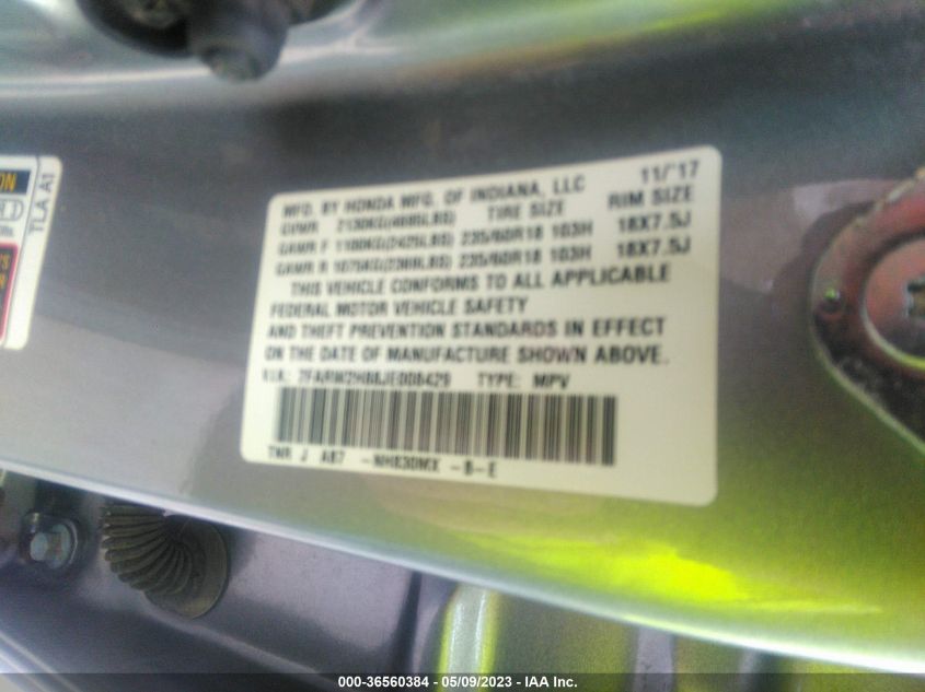 2018 HONDA CR-V EX-L - 7FARW2H88JE008429