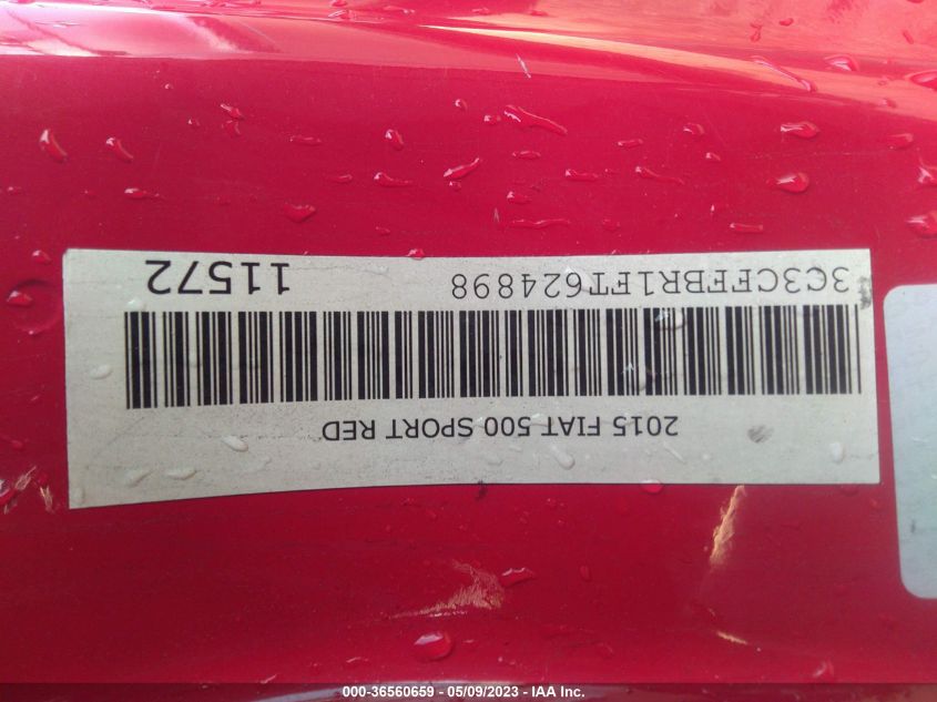 2015 FIAT 500 SPORT - 3C3CFFBR1FT624898