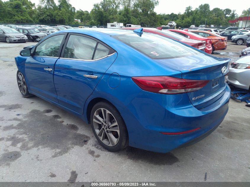 2017 HYUNDAI ELANTRA LIMITED - 5NPD84LF2HH096844