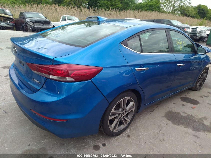 2017 HYUNDAI ELANTRA LIMITED - 5NPD84LF2HH096844