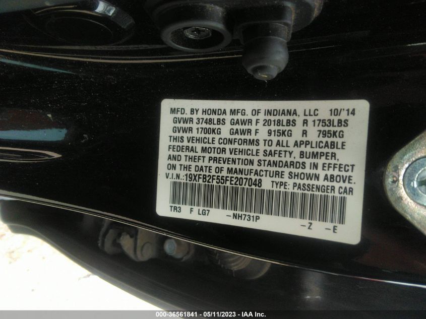 2015 HONDA CIVIC SEDAN LX - 19XFB2F55FE207048