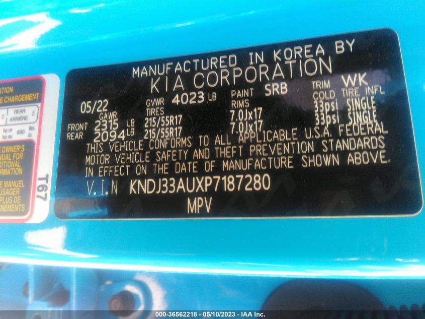 2023 KIA SOUL EX - KNDJ33AUXP7187280