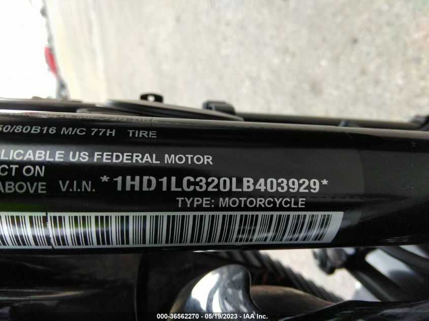 2020 HARLEY-DAVIDSON XL1200 X - 1HD1LC320LB403929