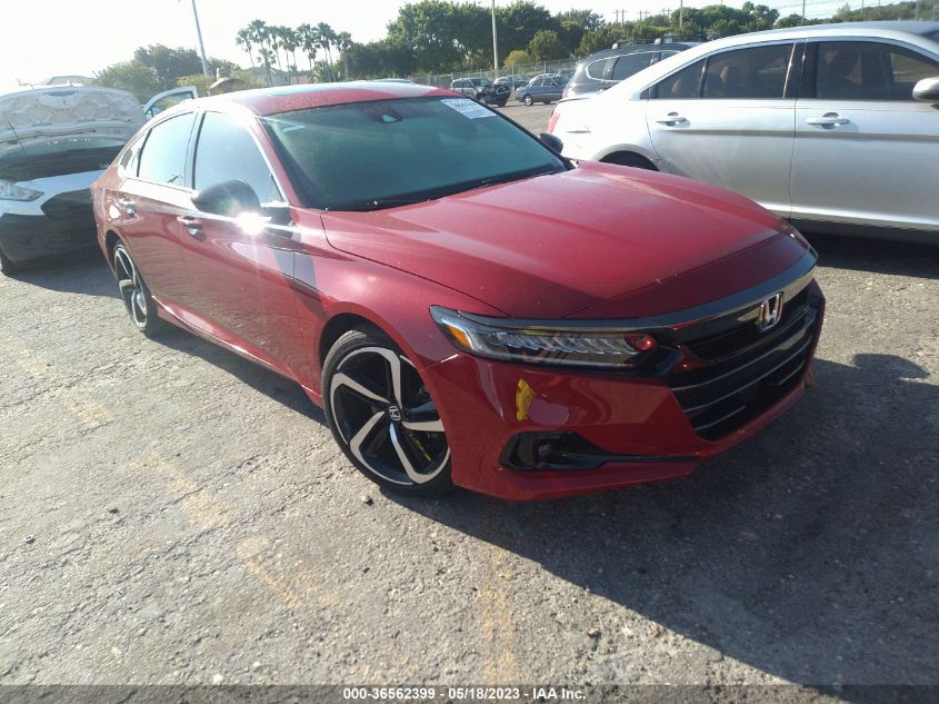 2021 HONDA ACCORD SEDAN SPORT - 1HGCV2F30MA033173