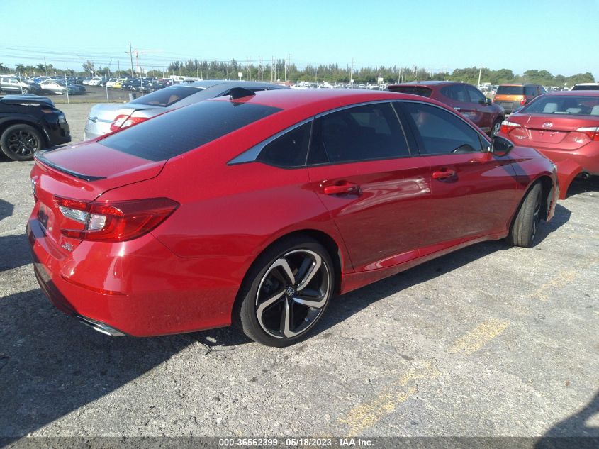 2021 HONDA ACCORD SEDAN SPORT - 1HGCV2F30MA033173