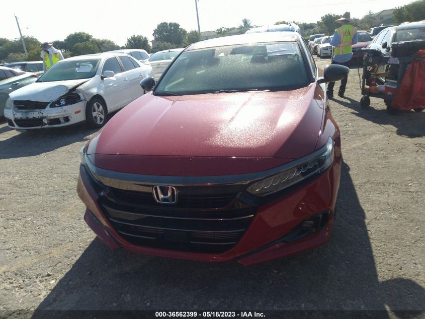 2021 HONDA ACCORD SEDAN SPORT - 1HGCV2F30MA033173