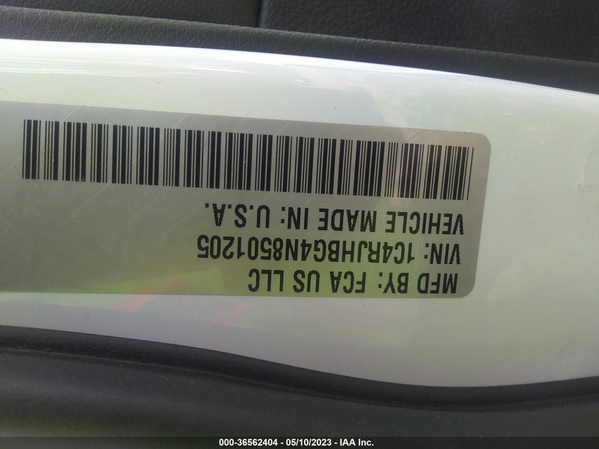 VIN 1C4RJHBG4N8501205 2022 JEEP GRAND CHEROKEE LIMITED