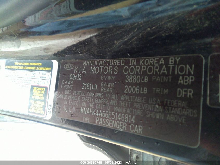 2014 KIA FORTE LX - KNAFK4A66E5146814