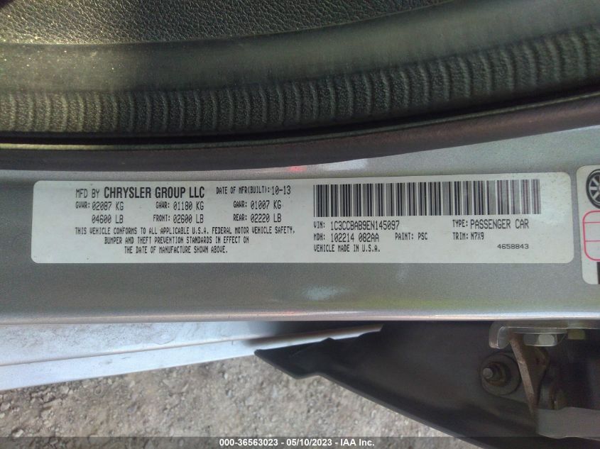 2014 CHRYSLER 200 LX - 1C3CCBAB9EN145097