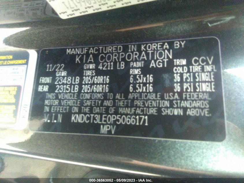 2023 KIA NIRO SX - KNDCT3LE0P5066171