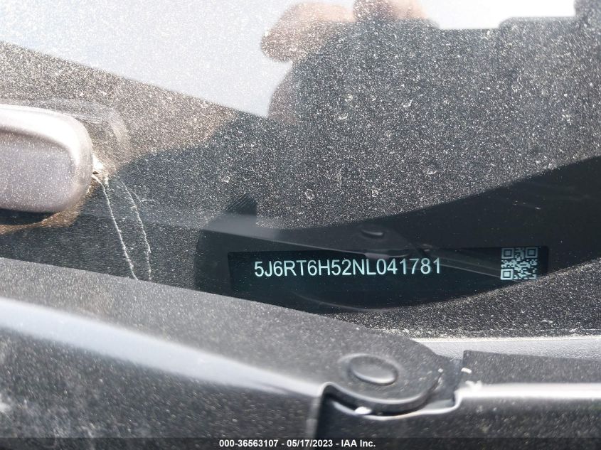 2022 HONDA CR-V HYBRID EX 5J6RT6H52NL041781
