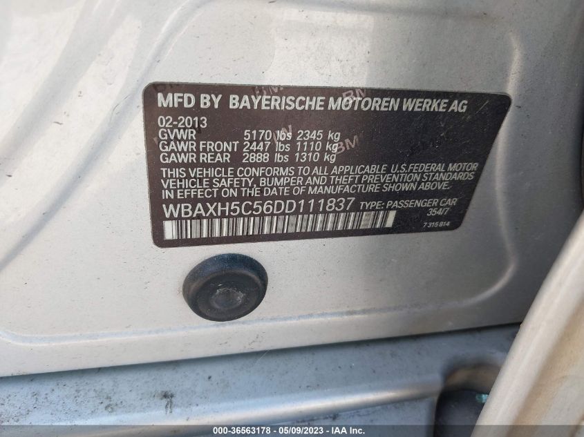 2013 BMW 5 SERIES 528I XDRIVE - WBAXH5C56DD111837