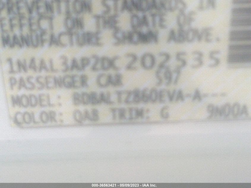 2013 NISSAN ALTIMA 2.5 SV - 1N4AL3AP2DC202535