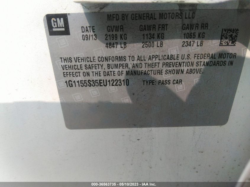 2014 CHEVROLET IMPALA LTZ - 1G1155S35EU122310