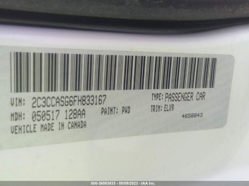 2015 CHRYSLER 300 300C PLATINUM - 2C3CCASG6FH833167