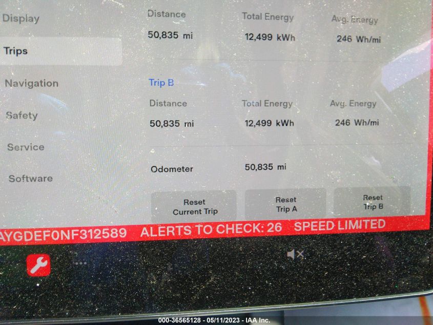 2022 TESLA MODEL Y PERFORMANCE - 7SAYGDEF0NF312589