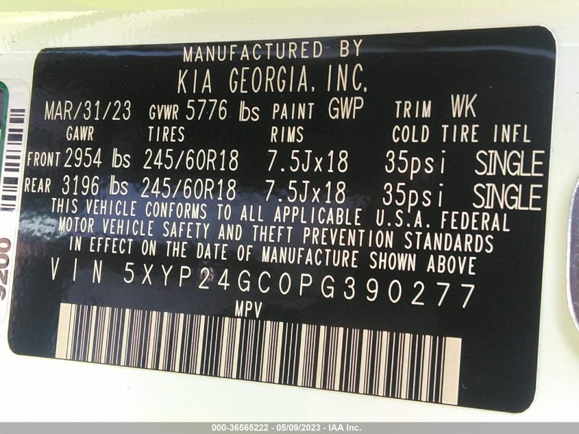 2023 KIA TELLURIDE LX - 5XYP24GC0PG390277