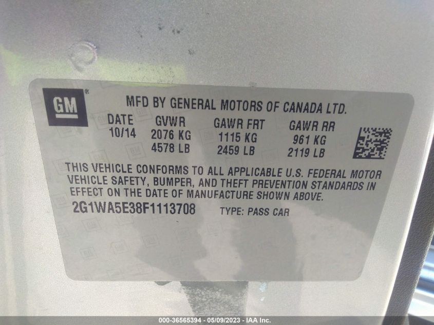 2015 CHEVROLET IMPALA LIMITED LS - 2G1WA5E38F1113708