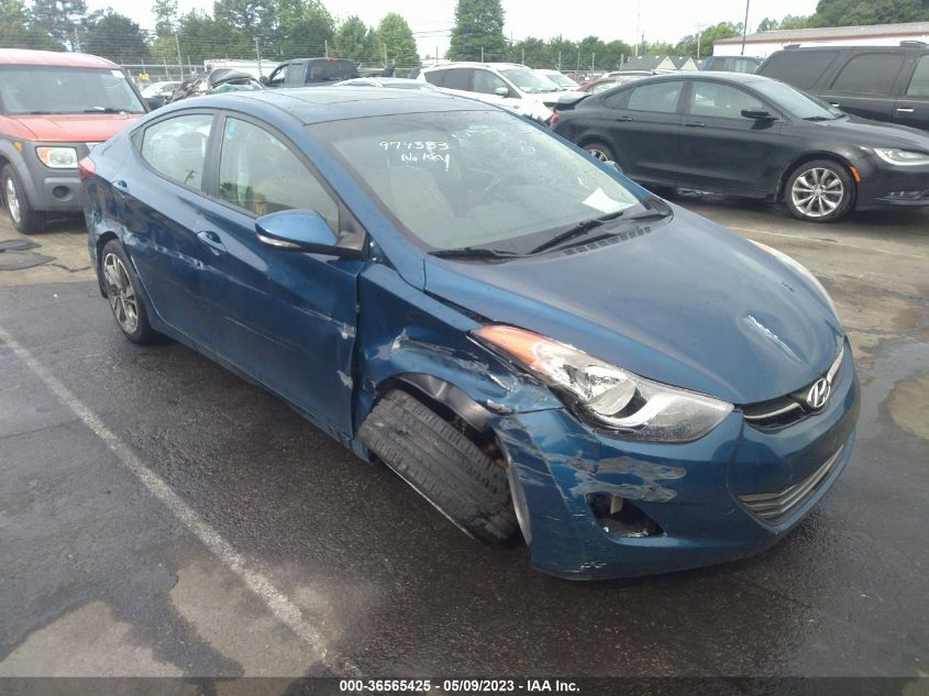 2013 HYUNDAI ELANTRA LIMITED PZEV - KMHDH4AEXDU974333