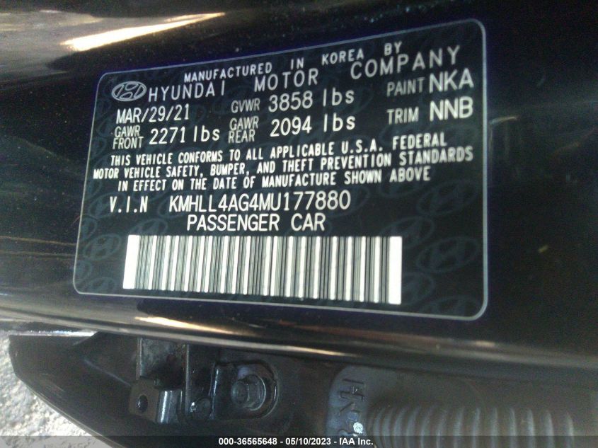 2021 HYUNDAI ELANTRA SE - KMHLL4AG4MU177880