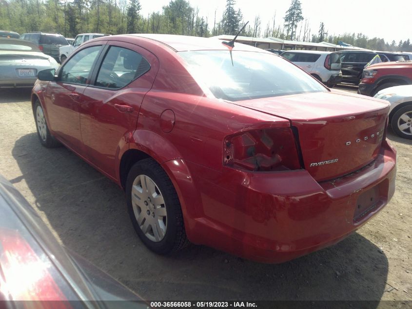 2013 DODGE AVENGER SE - 1C3CDZAB4DN677961