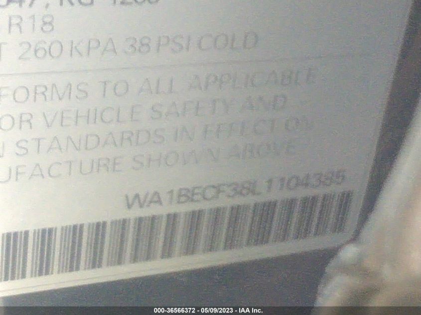 2020 AUDI Q3 PREMIUM PLUS - WA1BECF38L1104385
