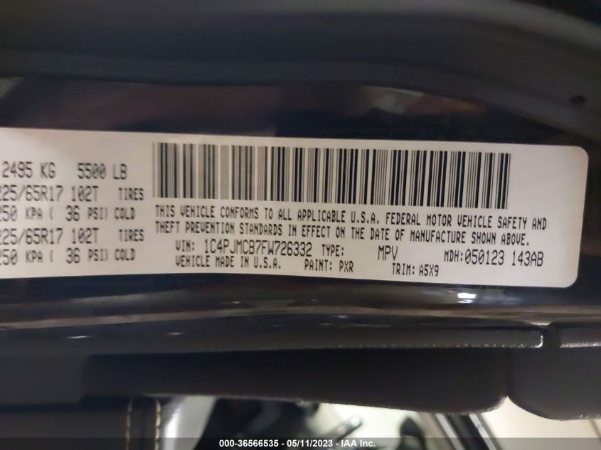 2015 JEEP CHEROKEE LATITUDE - 1C4PJMCB7FW726332