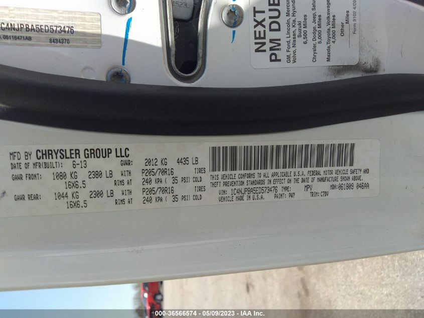 2014 JEEP PATRIOT SPORT/ALTITUDE - 1C4NJPBA5ED573476