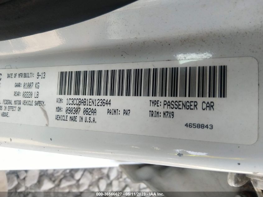 2014 CHRYSLER 200 LX - 1C3CCBAB1EN123644