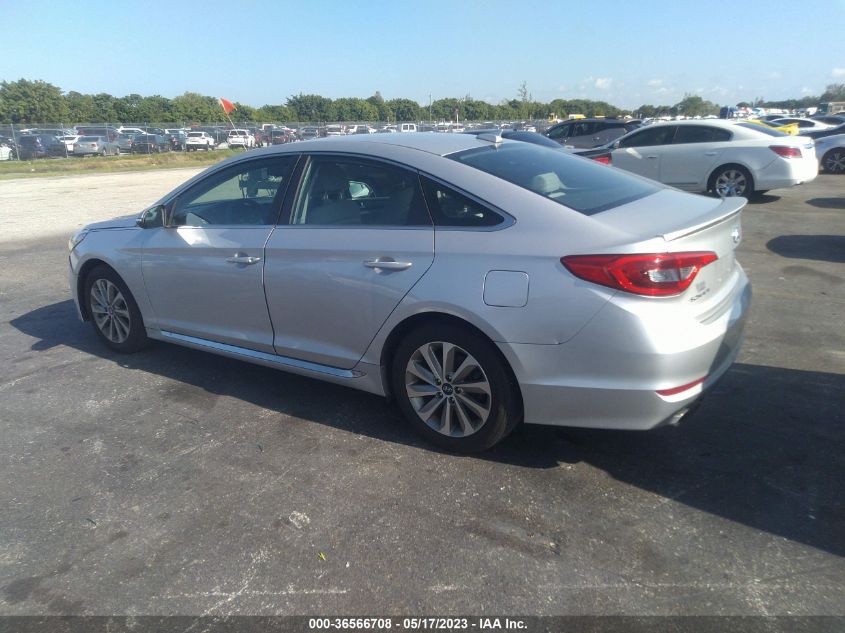 2016 HYUNDAI SONATA 2.4L SPORT - 5NPE34AF3GH270778