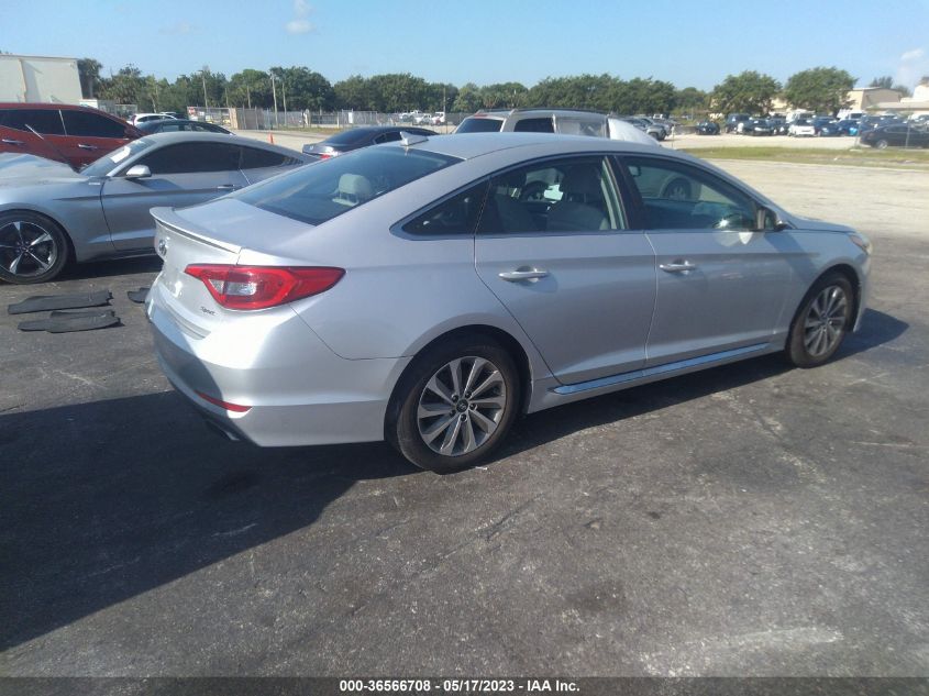 2016 HYUNDAI SONATA 2.4L SPORT - 5NPE34AF3GH270778