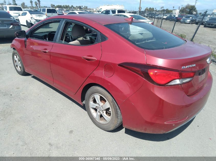 2014 HYUNDAI ELANTRA SE - KMHDH4AEXEU086442